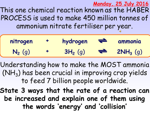 Enthalpy changes - A level chemistry - covers bond enthalpy, energy-level diagrams, calculations