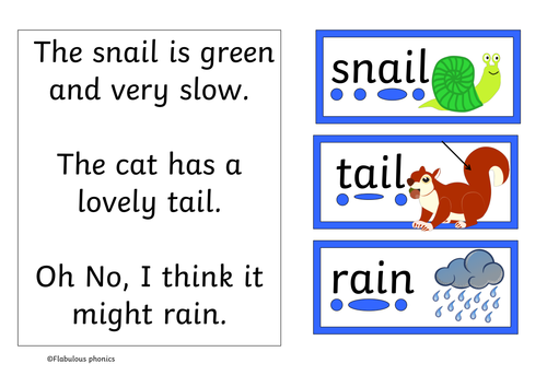 RWI SET 3 SOUND ai booklet. 7 pages decodable words year 1 phonics