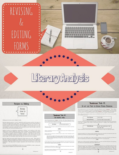 Editing and Revision FORMS for the Literary Analysis Essay