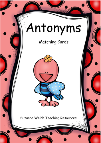 Antonyms - matching cards - 128 pairs!