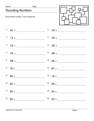 Teaching Resources Worksheets Rounding Numbers to the Nearest Ten