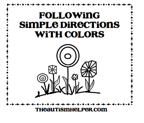 Following Simple Directions with Colors {freebie}