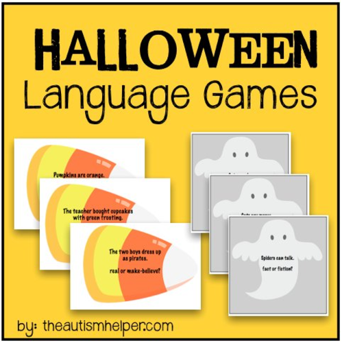 Halloween Language Games: Real or Make-Believe & Fact or Fiction