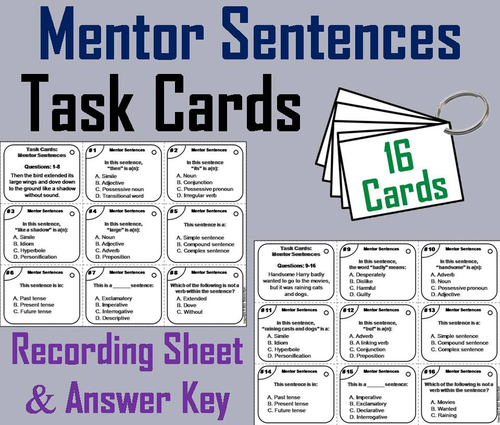 Mentor Sentences Task Cards