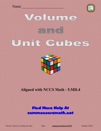 Volume and Unit Cubes - 5.MD.4