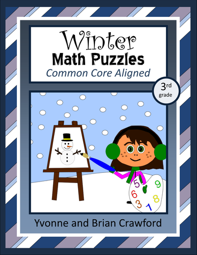Winter Math Puzzles - 3rd Grade