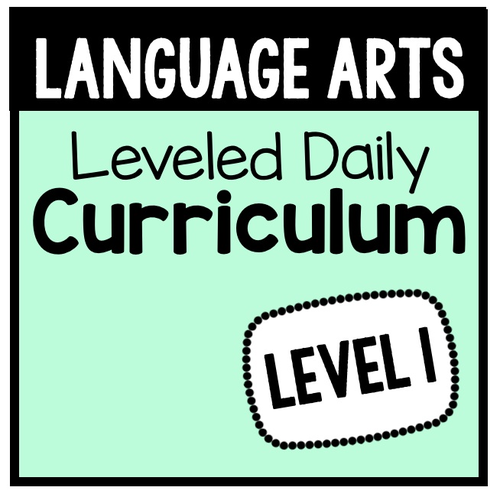 Language Arts Leveled Daily Curriculum {LEVEL 1}