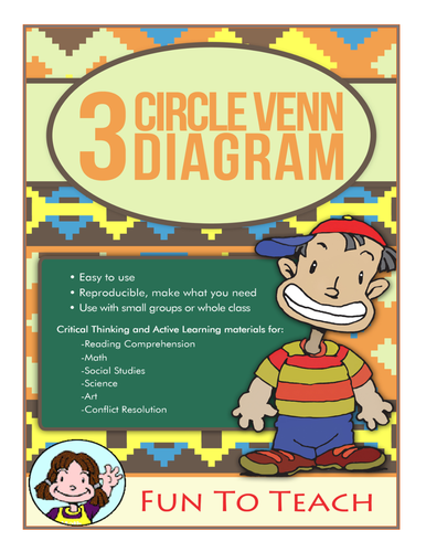 3 Circle Venn Diagram Graphic Organizer and Lesson Plan