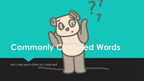 Commonly Confused Words Poster Project
