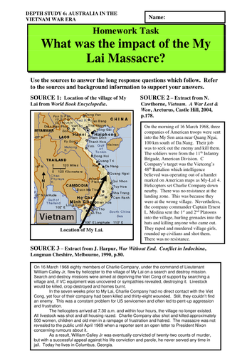 my lai massacre research paper