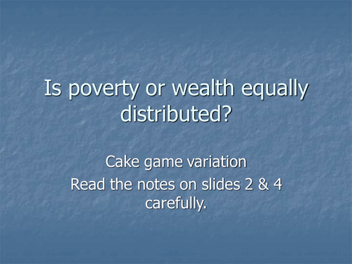Is poverty & wealth equally distributed?
