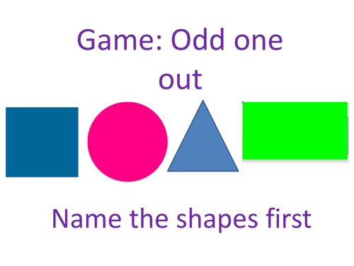Shape Game - Review circle, triangle, square and rectangle