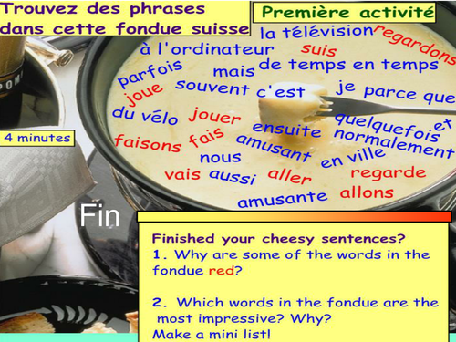 Swiss themed conjugation of the present and near future in the 1st person - free time activities