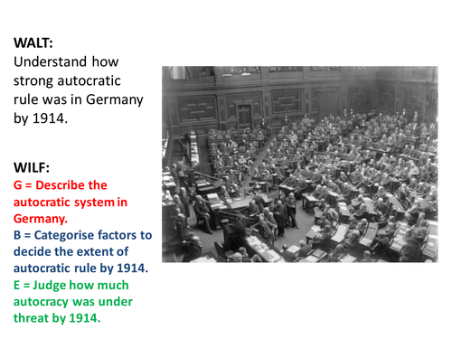 Kaiser Wilhelm II's Germany. How strong was autocratic rule? New GCSE AQA