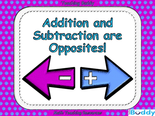 Addition and Subtraction are Opposites (Grade 1 and 2)
