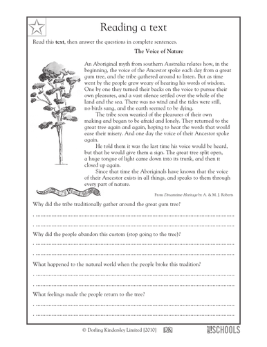 Comprehension Practice with answers