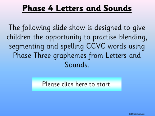 Phonics - Letters and Sounds, Phase 4 CVCC Words, pack 2