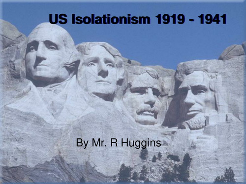US Isolationism PP 1919 - 1939