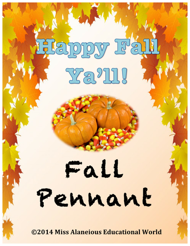 Fall Pennant for Your Students!