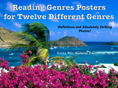 Reading Genre Mini-Posters for Twelve Different Genres!