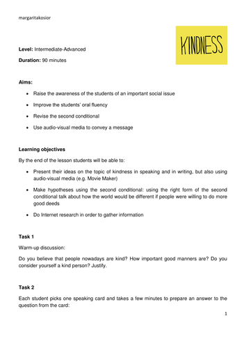 Let's talk about kindness