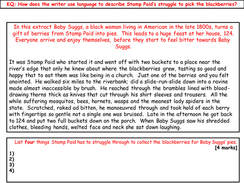 AQA English Language new specification 9-1- Question 2/ Language Analysis