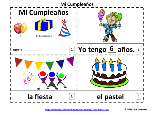 Spanish Birthday 2 Emergent Reader Booklets - Mi Cumpleaños