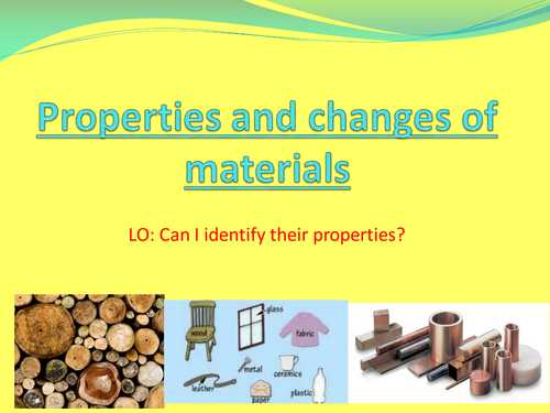 Materials lesson resources