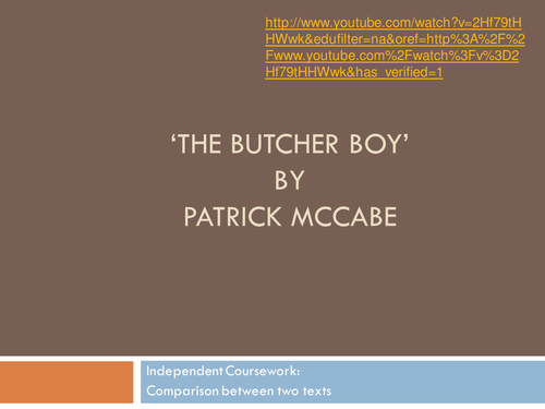 The Butcher Boy Unit for AQA