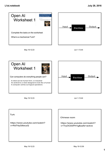 Artificial Intelligence Computer Science Scheme of work for KS3