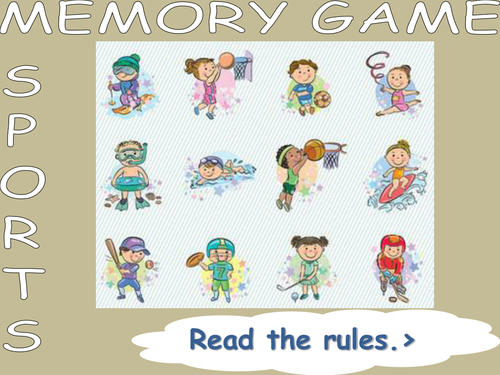 Memory Game Sport