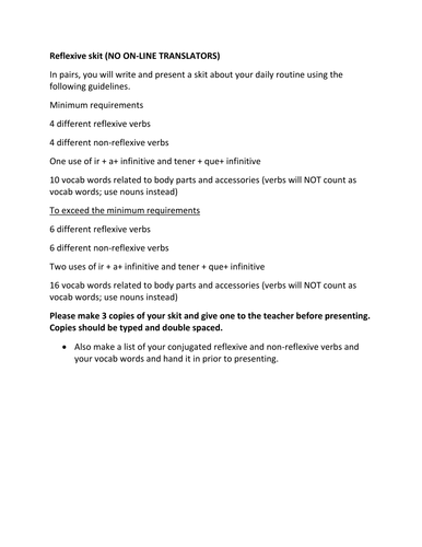 Daily routine conversation