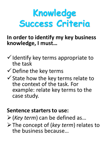 Edexcel GCSE Business Studies Exam Technique Booklet