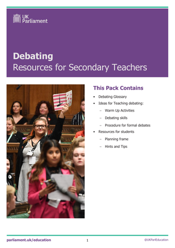 Secondary Debating Resource