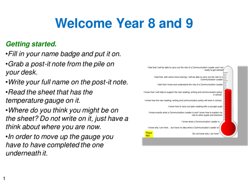 Literacy Across the Curriculum - Reading, Writing and Communication Policy based on KS2/KS3 Glossary