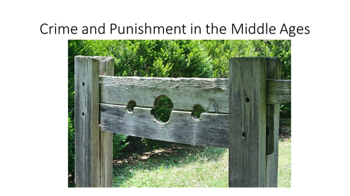 Crime and Punishment in the Middle Ages.