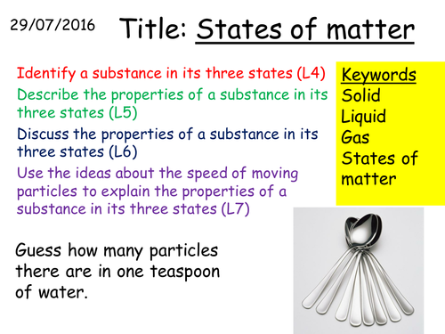C1 1.2 States of matter
