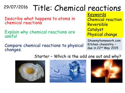 C1 3.1 Chemical reactions