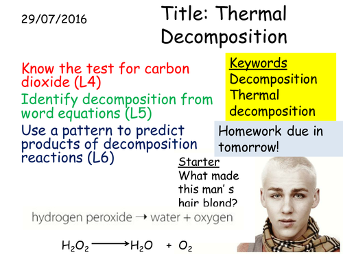C1 3.4 Thermal decomposition