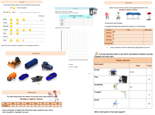 BUNDLE - Handling Data Worksheets - Entry 3