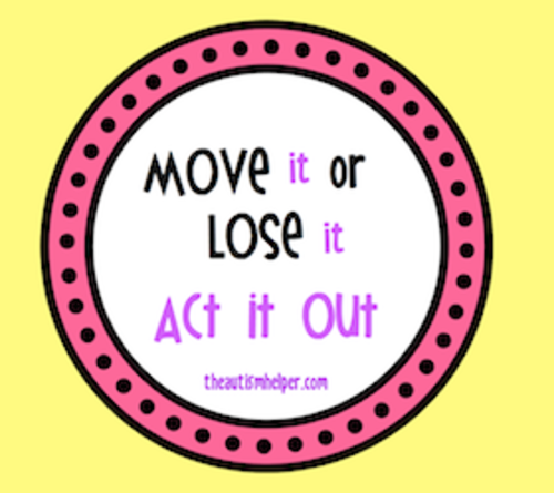 Move it or Lose it! {Visual Act-It-Out Cues}