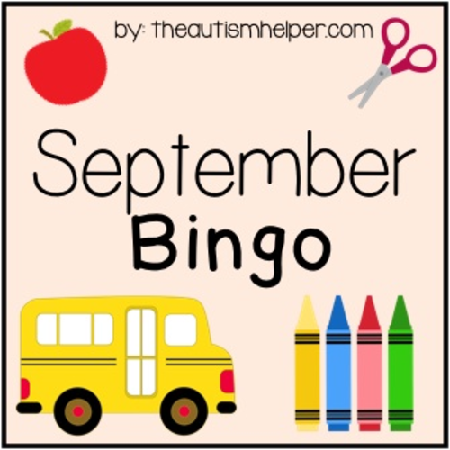 September Bingo Game! Great for Back to School!