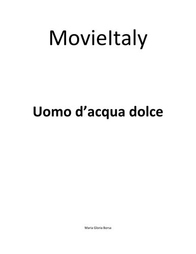 MovieItaly: Uomo d'acqua dolce