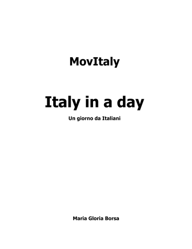 MovieItaly: Italy in a Day
