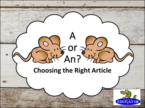 Indefinite Articles: A vs. An PowerPoint