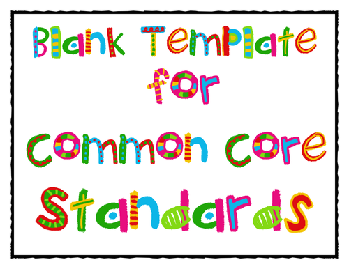 Common Core Standards Poster