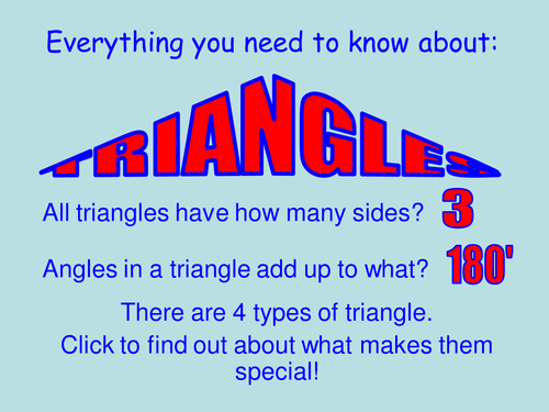 triangles a presentation and 2 activities related to triangles