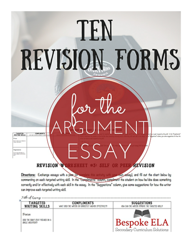 Argument Essay Revision:  TEN EXERCISES FOR SUCCESS!