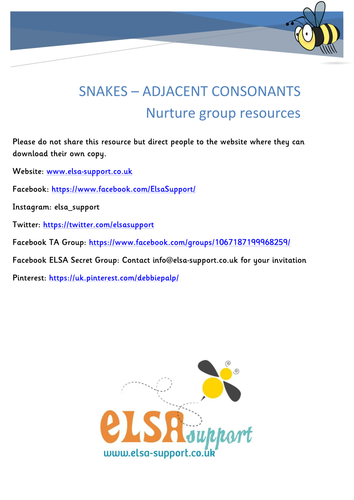 Snakes - Adjacent consonants