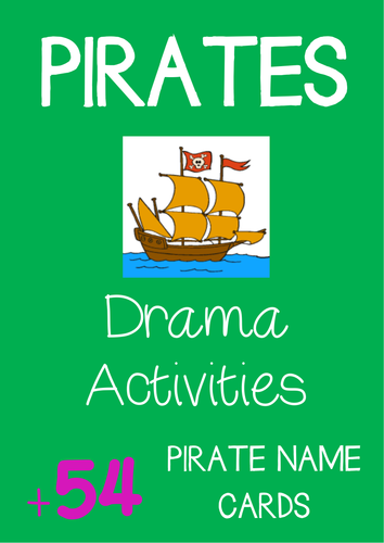 PIRATES Drama Pirate Name Cards and Pirate Drama Activities